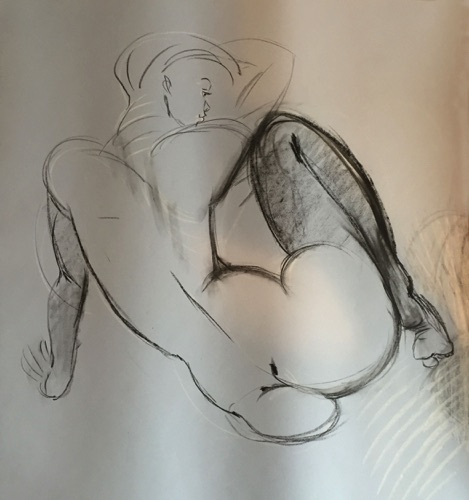 Nude - Framed, pewter frame
Life drawing in Caran D'Ache oil pencils
(Ref 1) Nude - Framed, pewter frame
Life drawing in Caran D'Ache oil pencils
(Ref 1)
